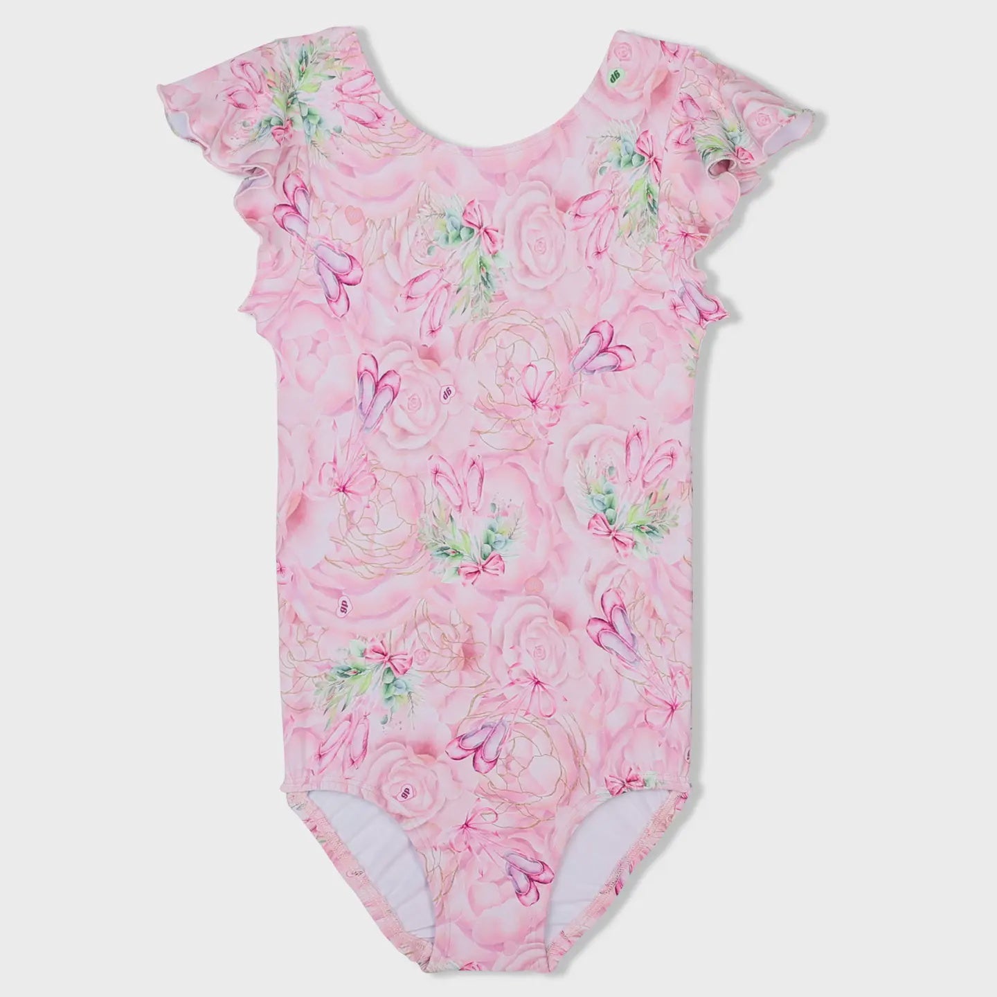 Ballet Bows Flutter Sleeve Leotard