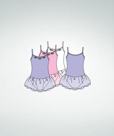 2236 Rosette Neckline Camisole Leo W/Tutu
