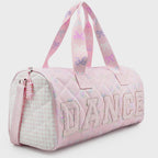 'dance' Floral Bow Printed Quilted Large Duffle Bag