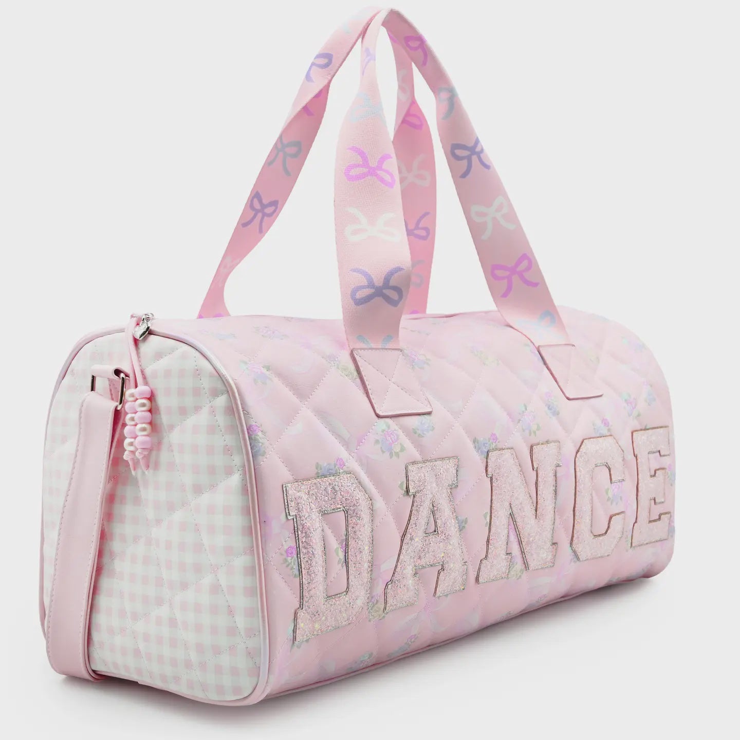 'dance' Floral Bow Printed Quilted Large Duffle Bag
