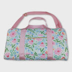 Pink Ruffle Band Floral Adult Women Duffel Bag