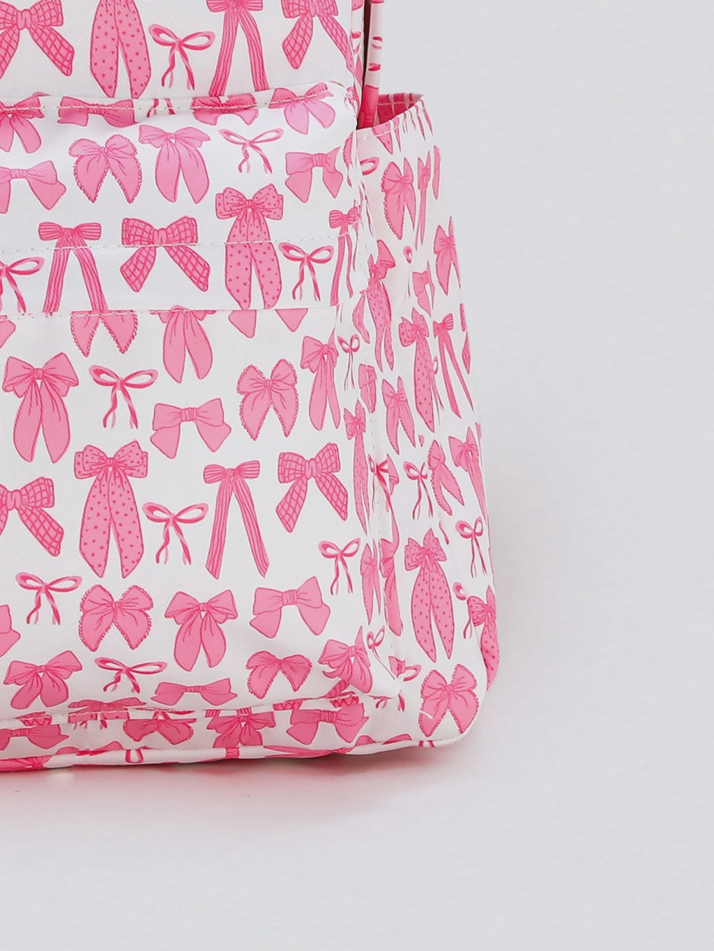 Bow Print Girl's Canvas Backpack
