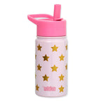 Pink and Gold Stars 14oz Steel Bottle