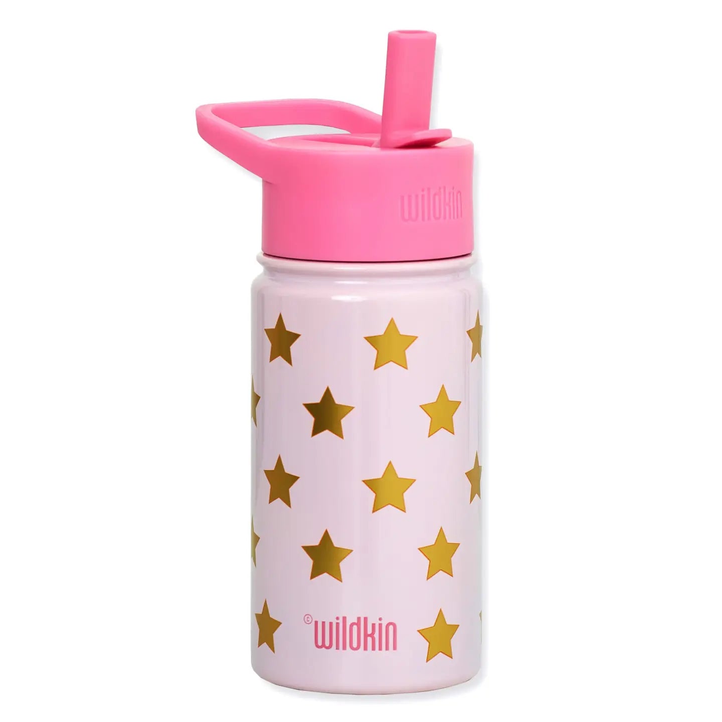 Pink and Gold Stars 14oz Steel Bottle