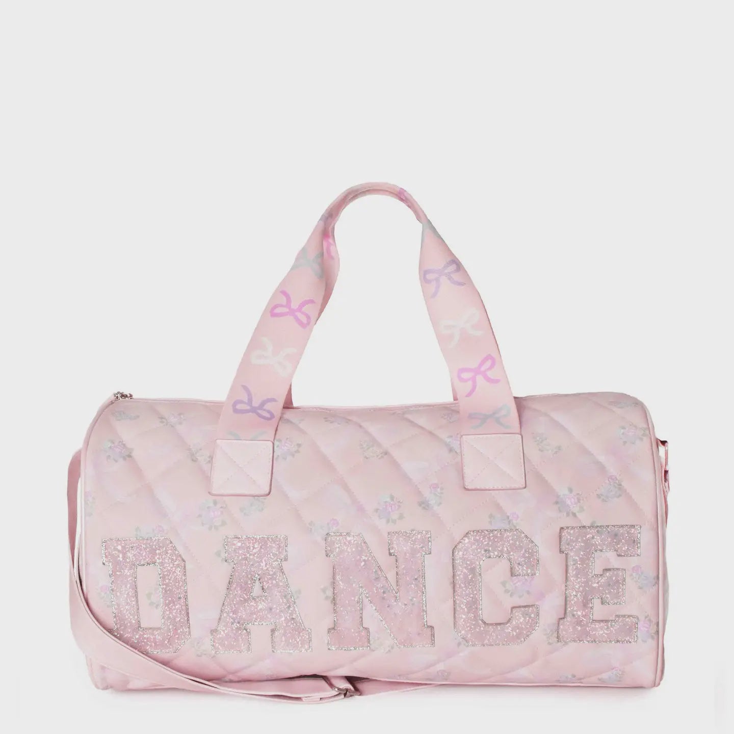 'dance' Floral Bow Printed Quilted Large Duffle Bag