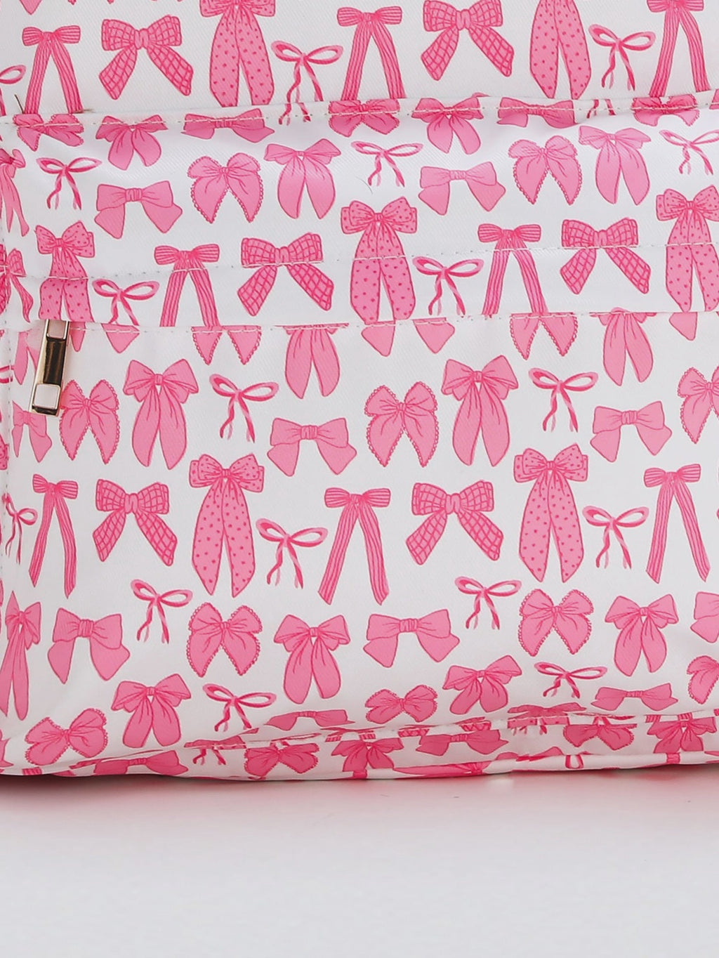 Bow Print Girl's Canvas Backpack