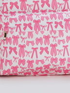 Bow Print Girl's Canvas Backpack