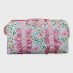 Pink Ruffle Band Floral Adult Women Duffel Bag