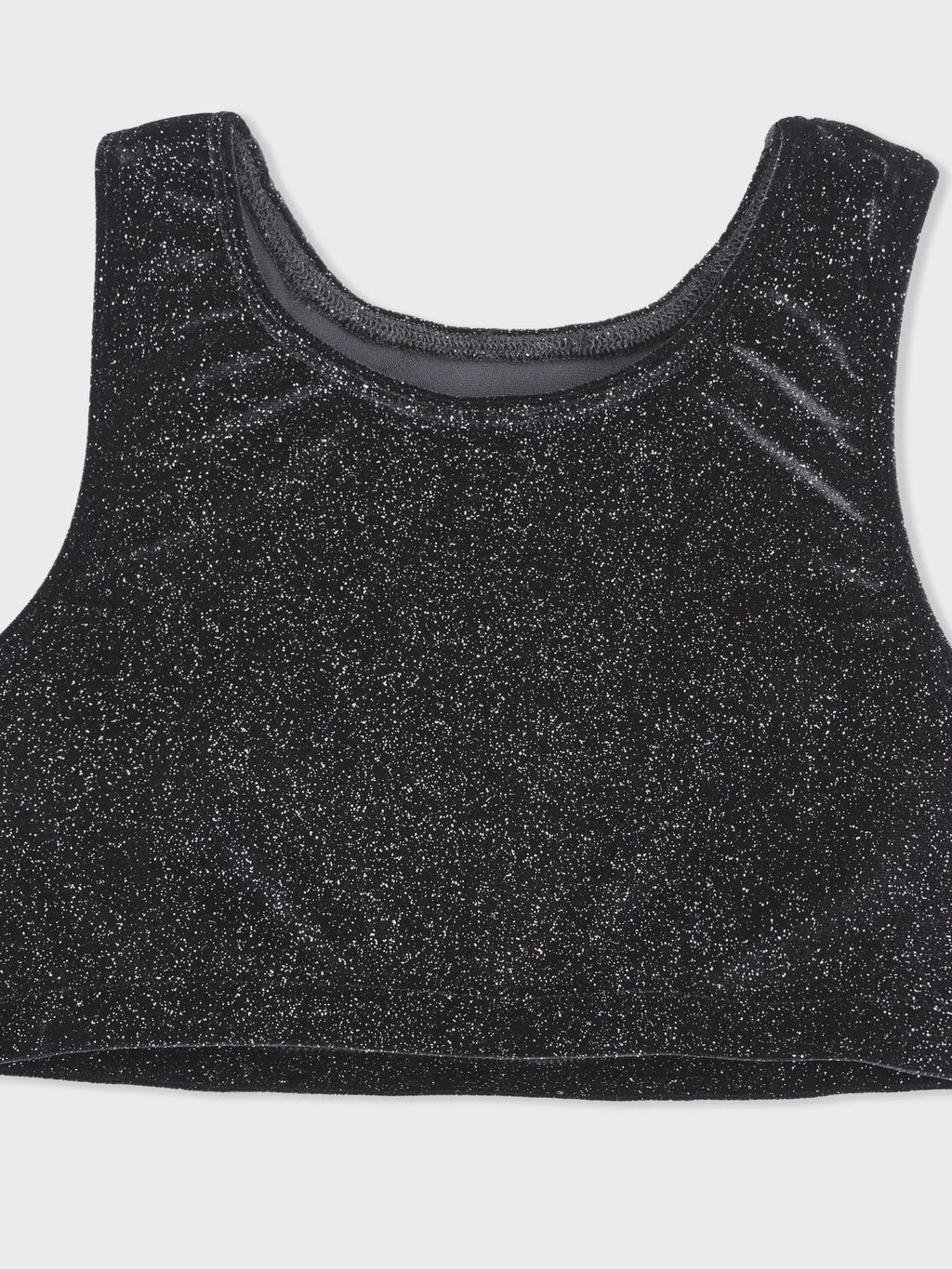Sparkle Black Velvet Bra Crop