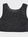Sparkle Black Velvet Bra Crop