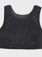 Sparkle Black Velvet Bra Crop
