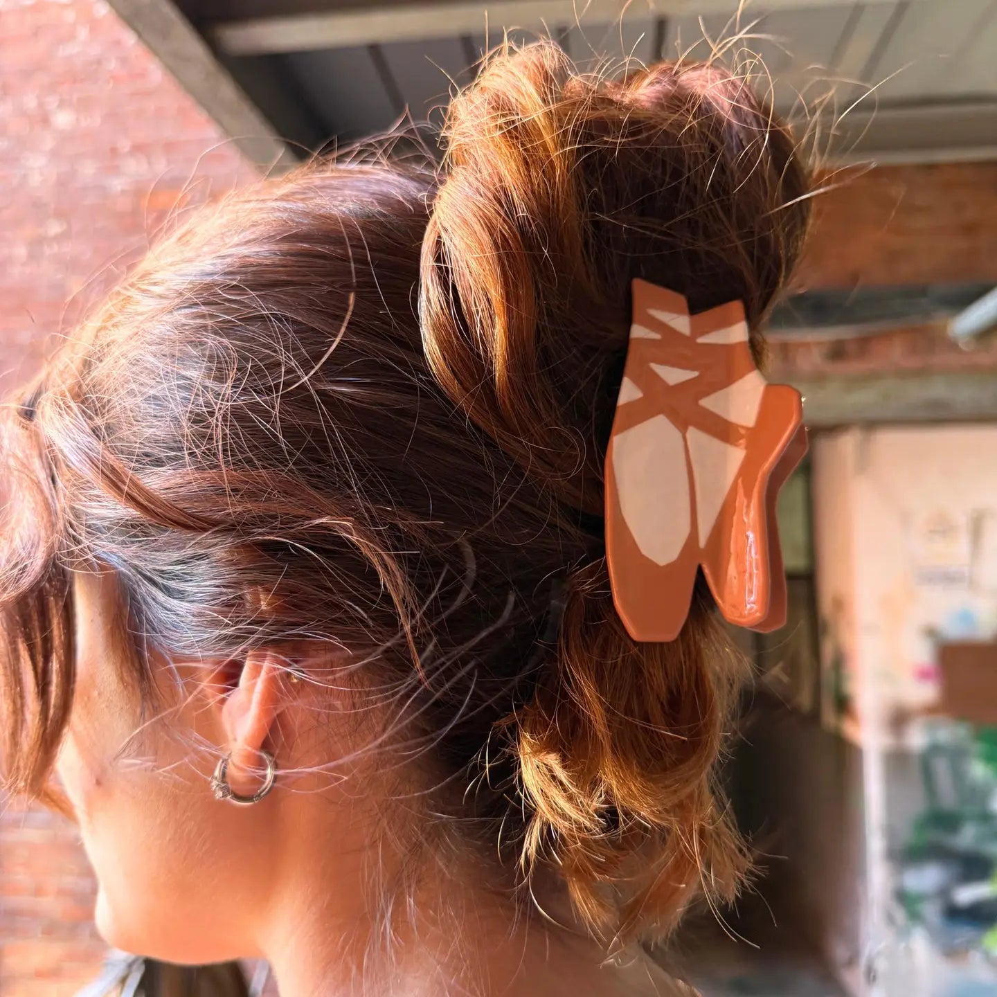 BALLET SLIPPER HAIR CLAW CLIP