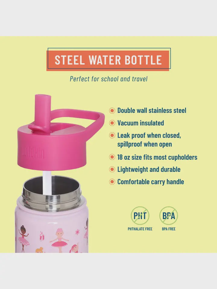 23901 Ballerina 18 oz Steel Water Bottle