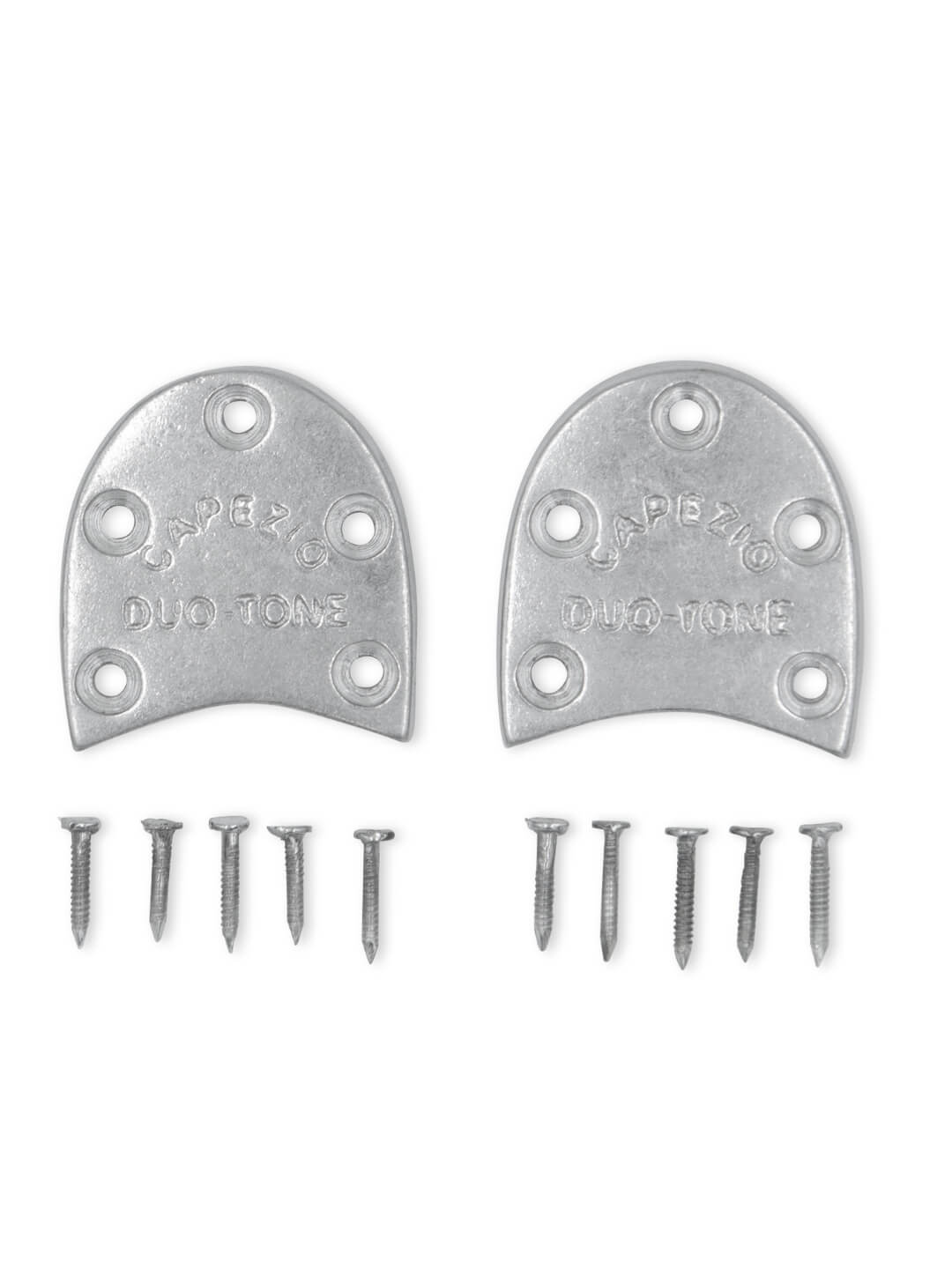 CAPEZIO DUO TONE HEEL TAPS-SILVER