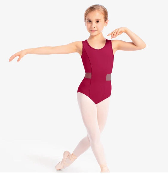 SL134 Eva Child Tank Leotard with Mesh Inserts