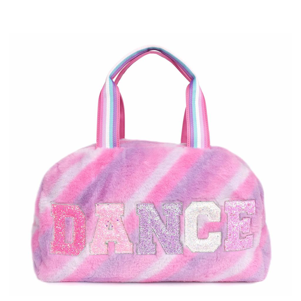 RASBERRY FAUX FUR DUFFLE