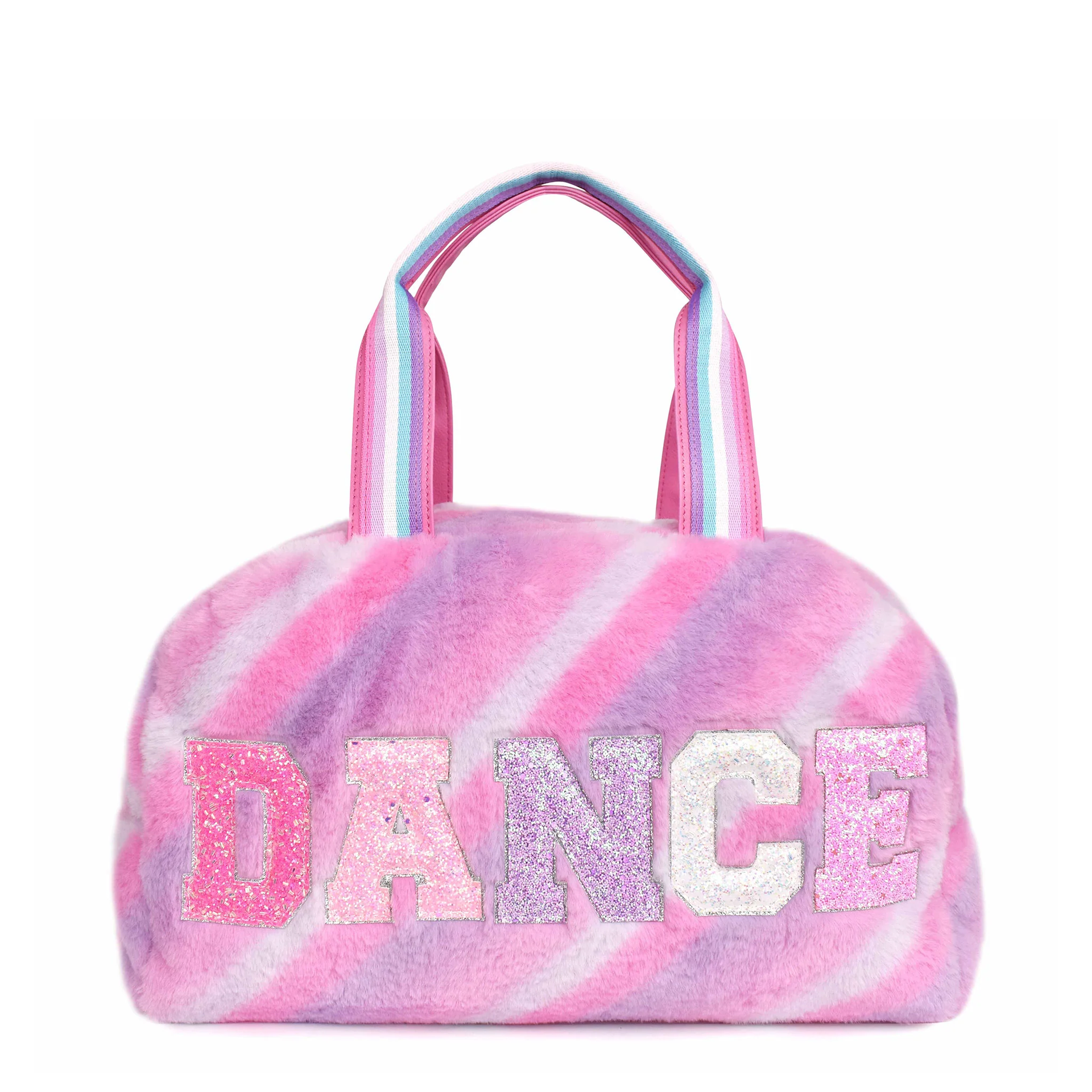 RASBERRY FAUX FUR DUFFLE