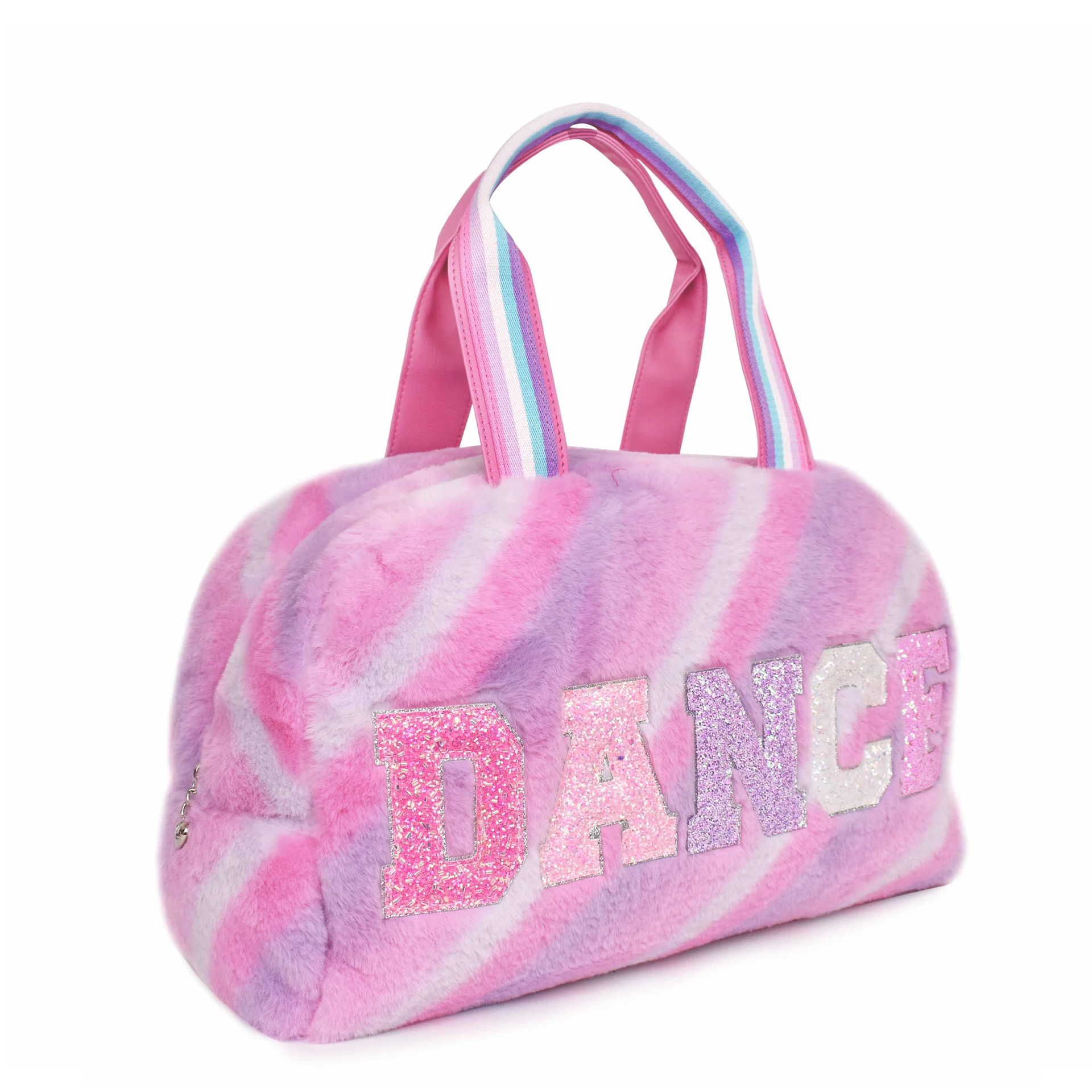 RASBERRY FAUX FUR DUFFLE