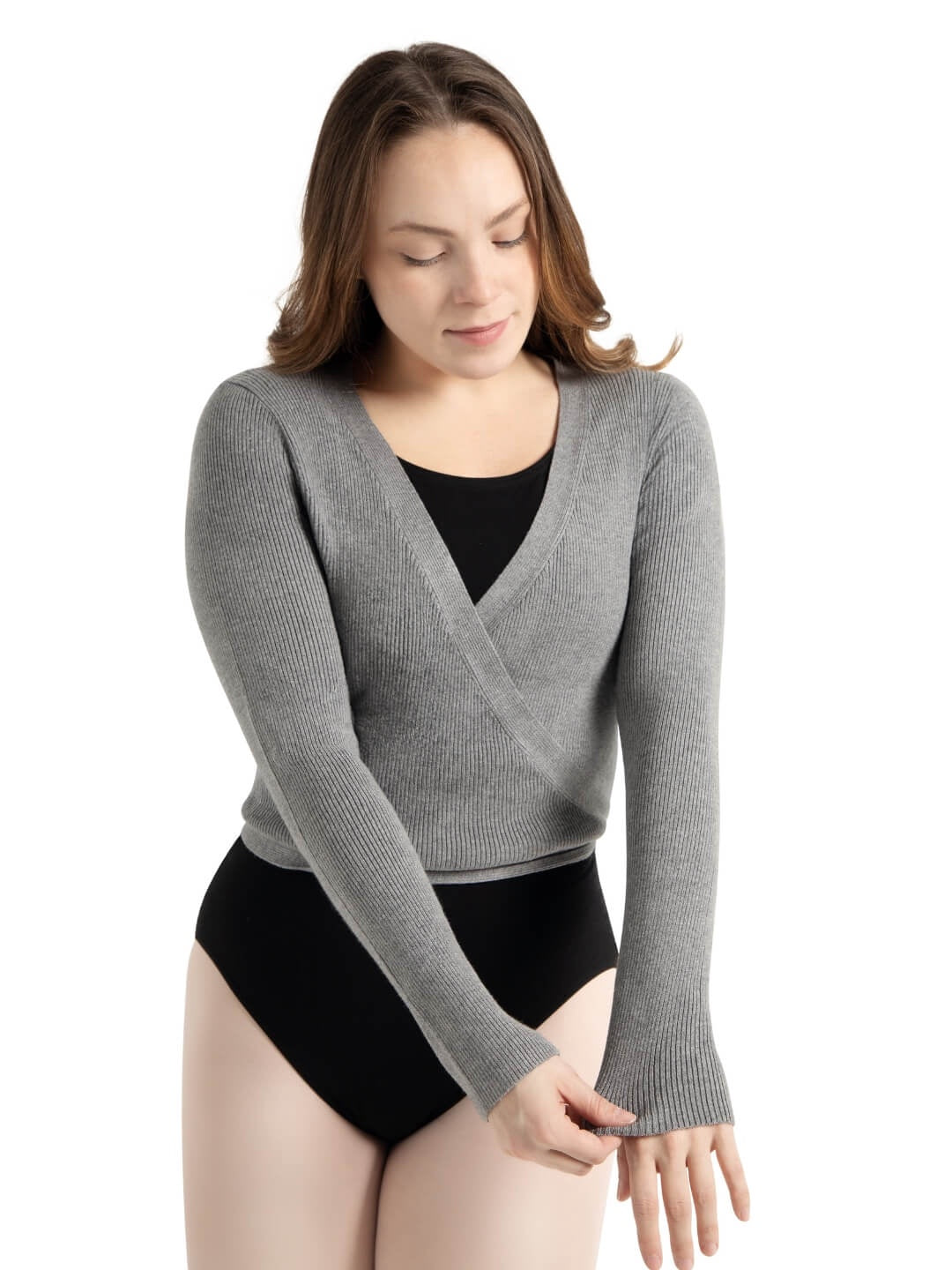11381W RIBBED WRAP SWEATER