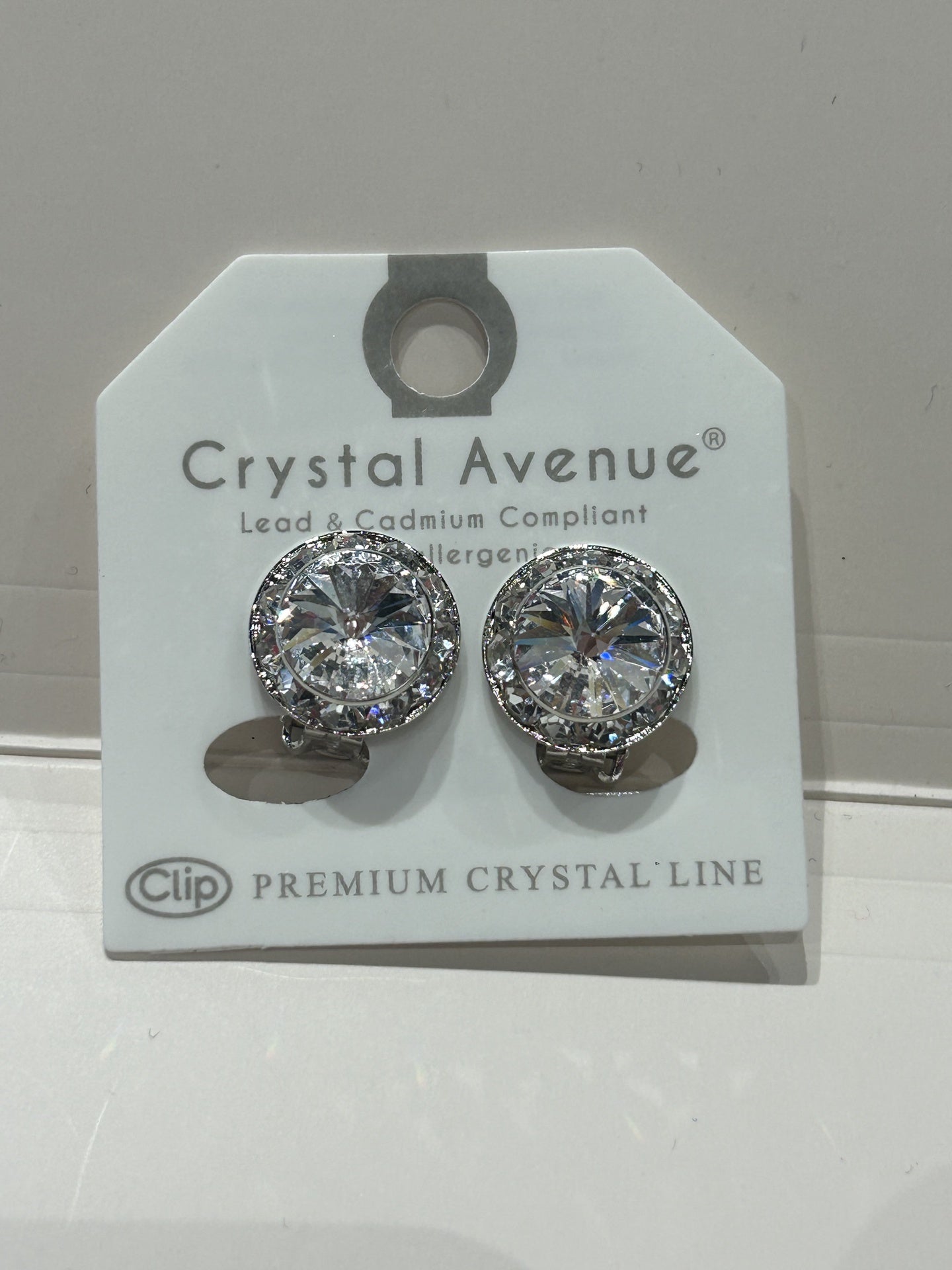 Clip Crystal Avenue Earrings-LARGE