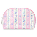 ISCREAM FLORAL STRIPES OVAL COSMETIC BAG