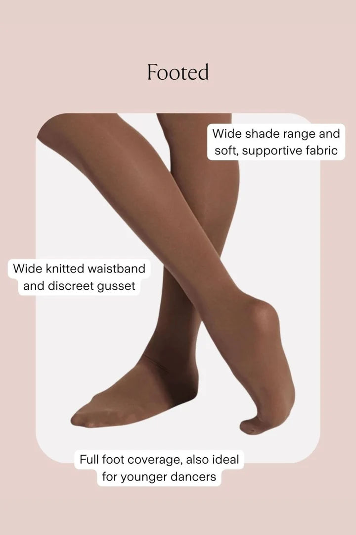 BLOCH T0981G GIRLS CONTOURSOFT FOOTED TIGHTS