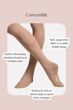 BLOCH T0982G GIRLS CONTOURSOFT CONVERTIBLE TIGHTS