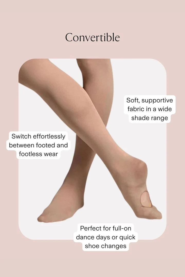 BLOCH T0982G GIRLS CONTOURSOFT CONVERTIBLE TIGHTS