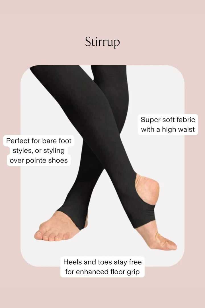 BLOCH T0984G GIRLS CONTOURSOFT STIRRUP TIGHTS