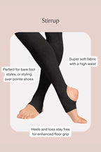 BLOCH T0984L LADIES CONTOURSOFT STIRRUP TIGHTS