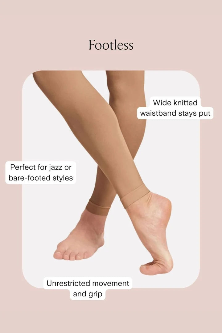 BLOCH T0985L LADIES CONTOURSOFT FOOTLESS TIGHTS