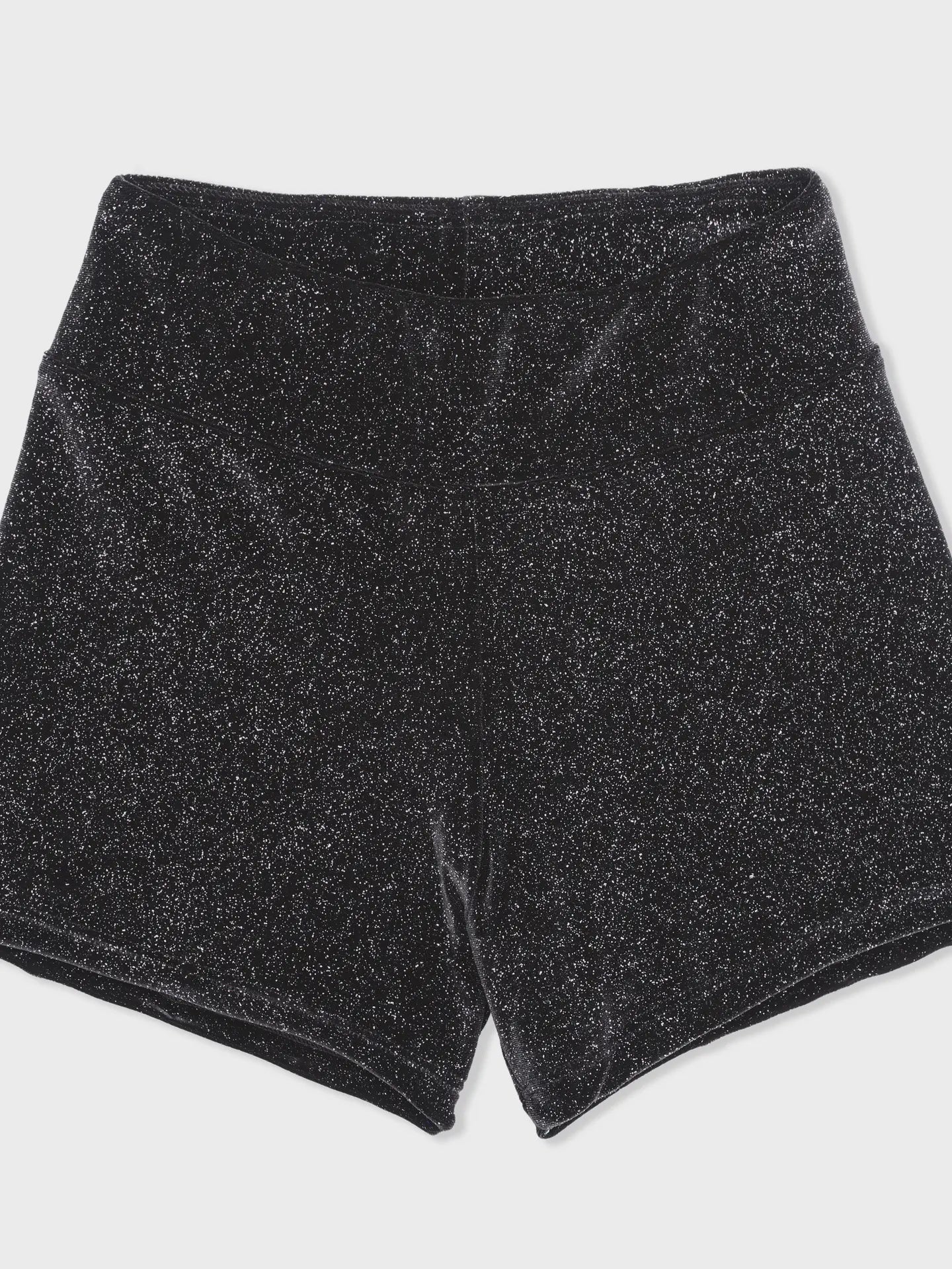 Sparkle Velvet Black Shorts