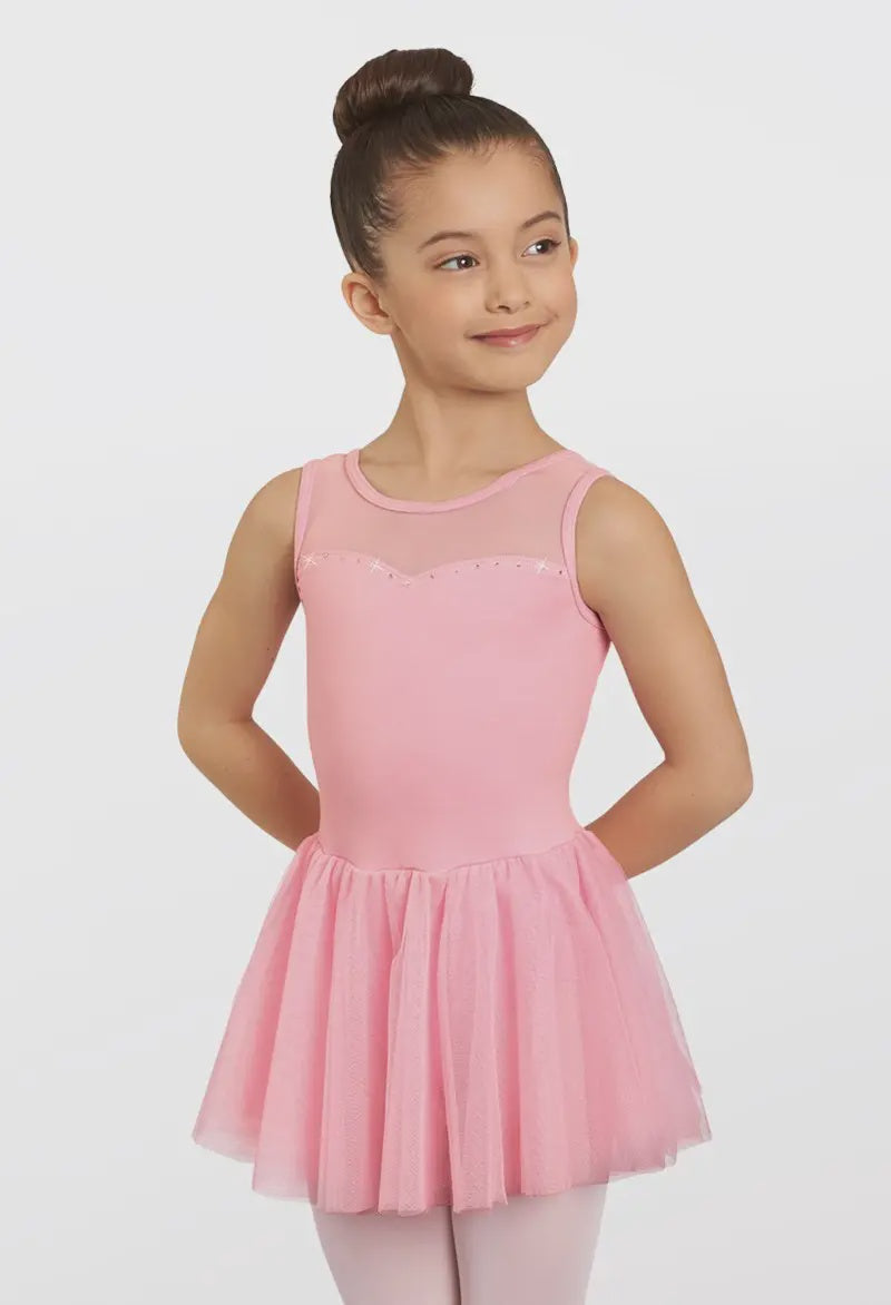 D12101 Kids Cotton Rhinestone Dress