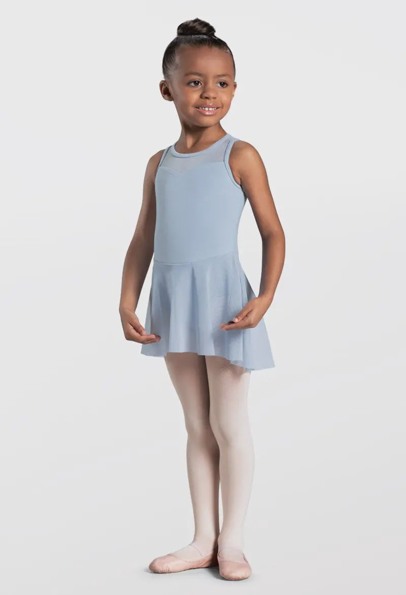 D12629 Kids Cotton High-Low Dress