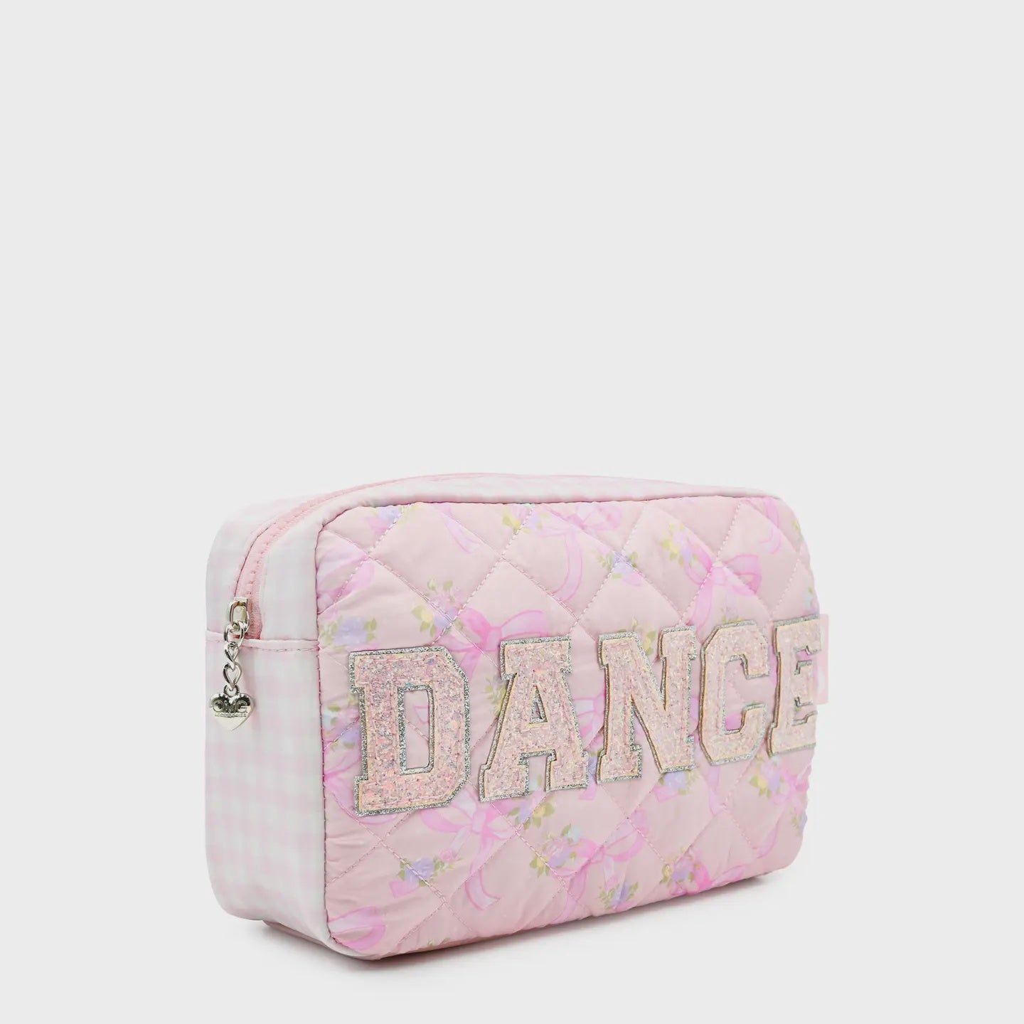 'dance' Floral Bow Printed Quilted Pouch